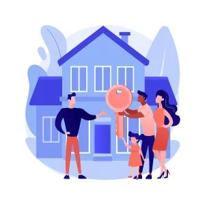 Real estate abstract concept vector illustration.